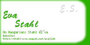 eva stahl business card